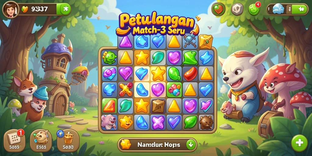 Tangkapan layar gameplay seru 93337 yang penuh warna.