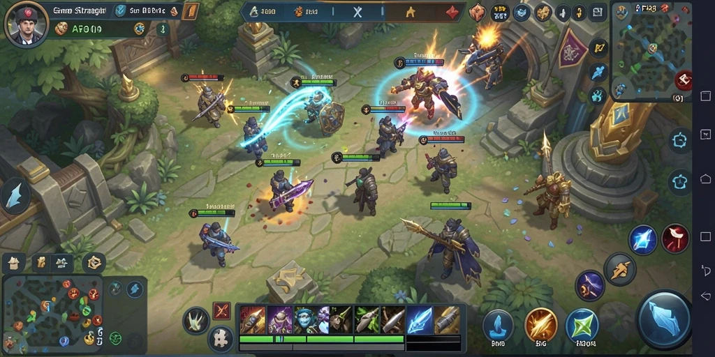 Gameplay AFAF yang intens dan strategis dalam aksi.