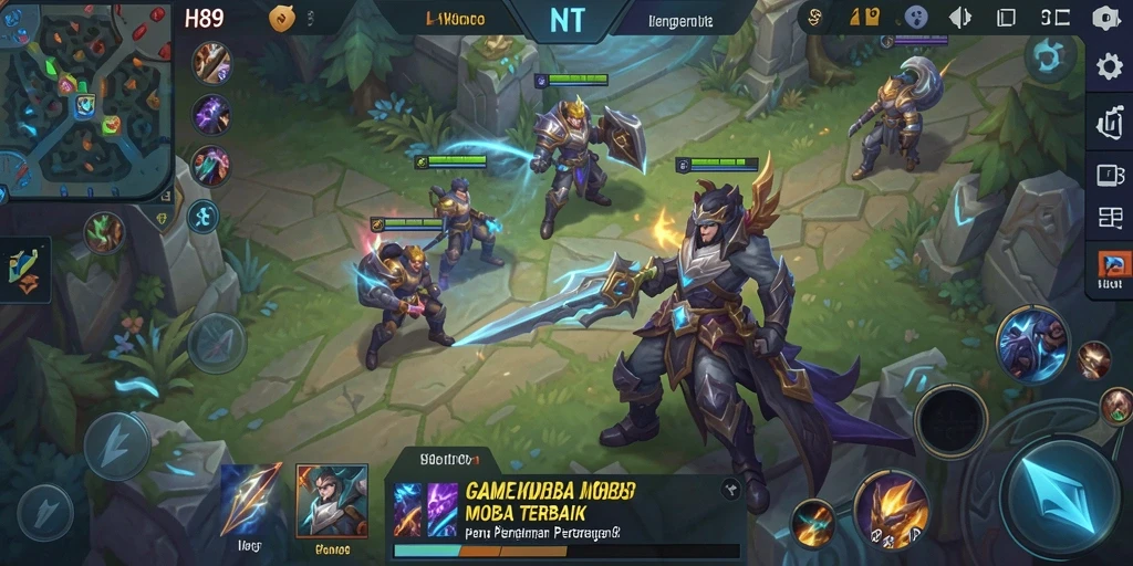 Gameplay H89 menunjukkan pertarungan intens antar tim di arena.
