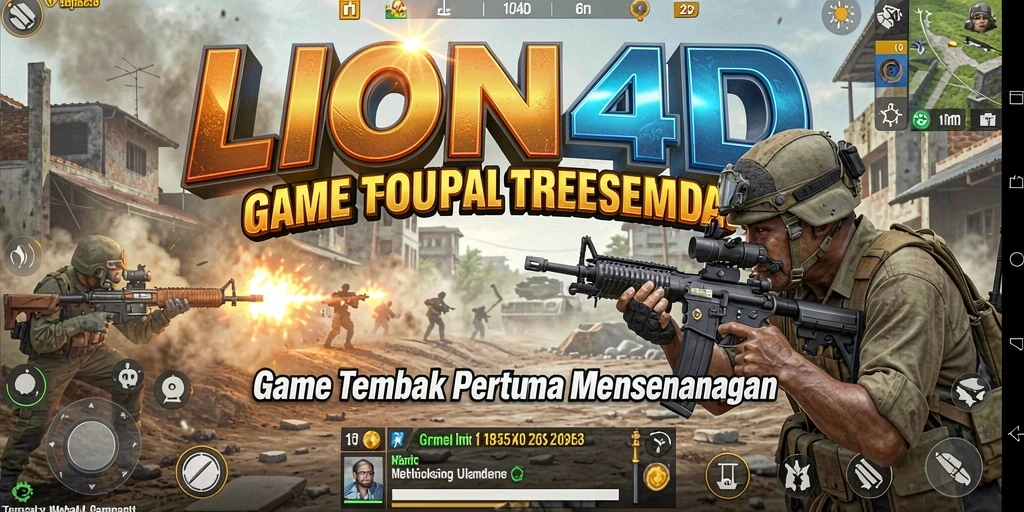 Tampilan gameplay LION4D dengan aksi tembak-menembak yang seru.