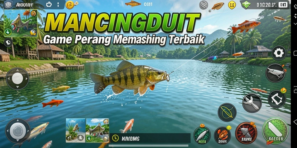 Tampilan gameplay MANCINGDUIT yang mendebarkan dan penuh aksi.
