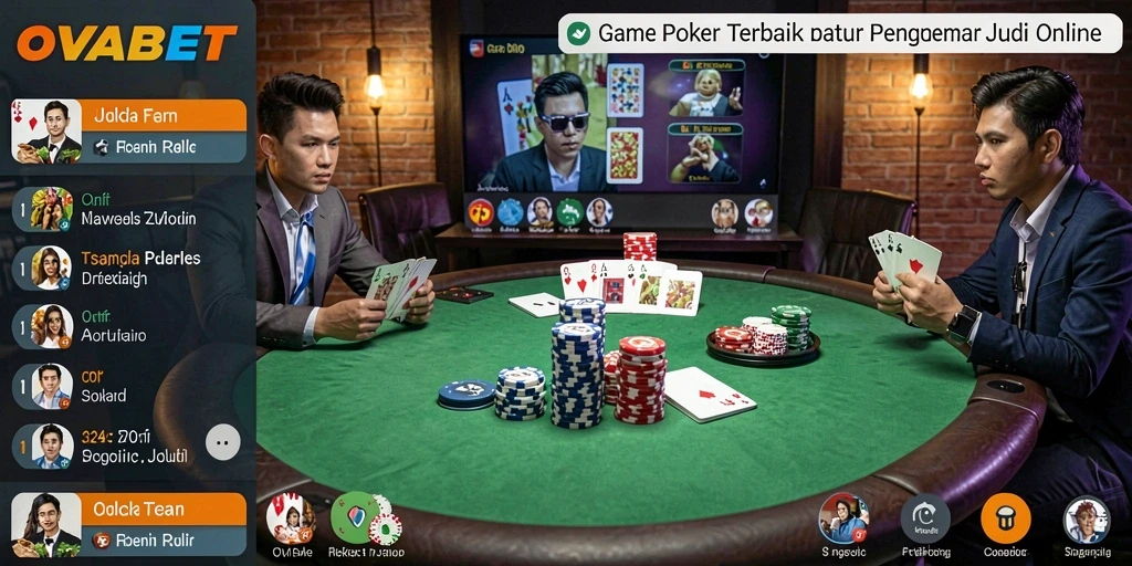 Tampilkan gameplay Poker yang seru dan menantang di OVABET.