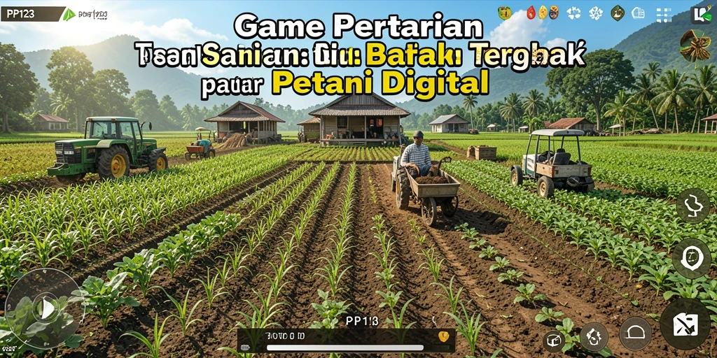 Tampilan gameplay PP123 yang menggambarkan aktivitas bertani yang seru.