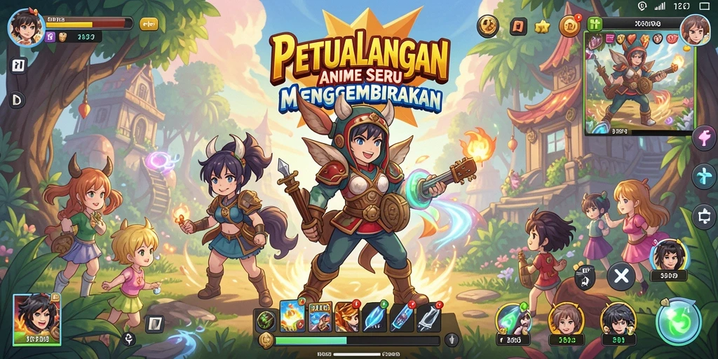 Tangkapan layar utama PP7 menampilkan aksi strategis dalam dunia Anime yang memukau.