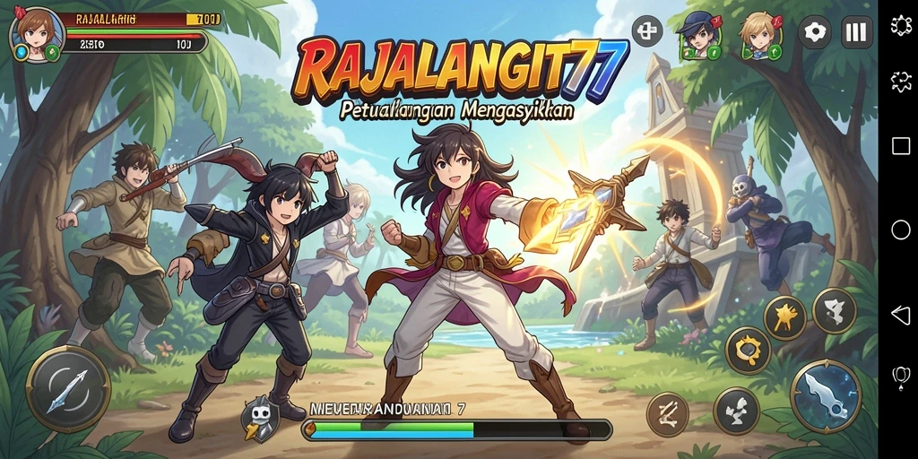 Tampilan menarik dari gameplay RAJALANGIT77 yang penuh warna.