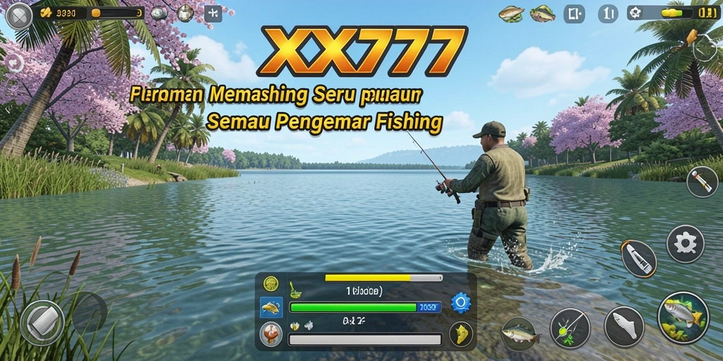 Gambaran gameplay memancing yang mendebarkan di XXX777.